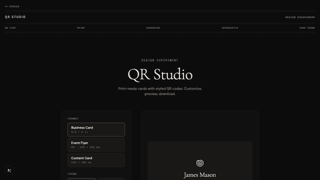 QR Studio preview